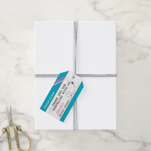 Blue Favor Claim Bridal Shower Gift Tags