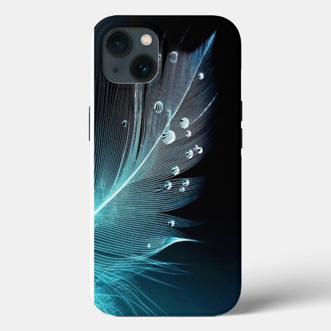 Blue feather Case-Mate iPhone Case (Back)