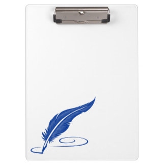 blue feather Clipboard