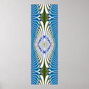 Blue Feather Fractal Poster