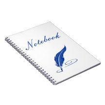 blue feather notebook