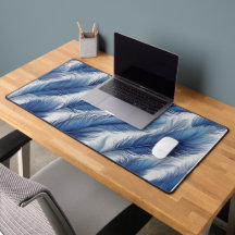 Blue Feather Pattern Art Print