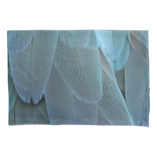 Blue Feather Pillowcase