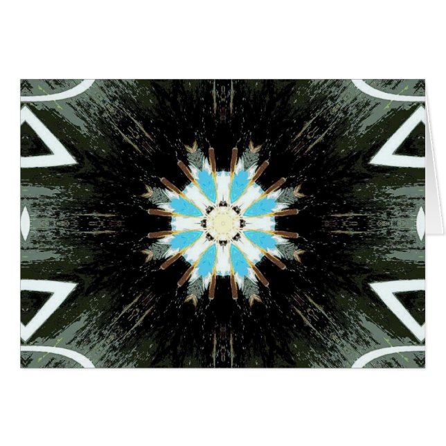 blue feather star-burst (Front Horizontal)