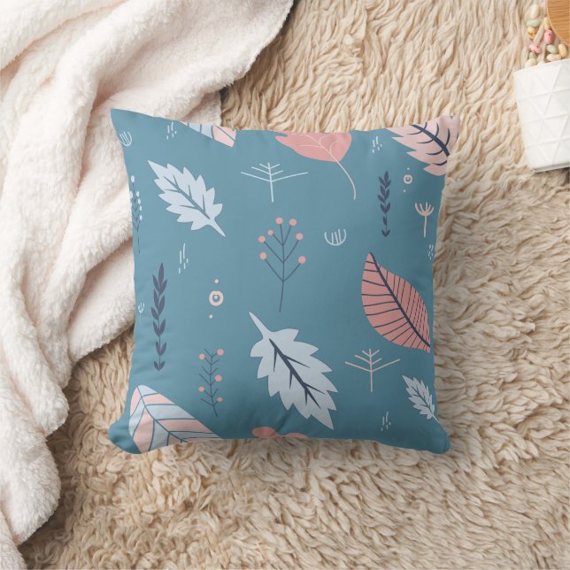 blue feather throw pillow (Blanket)
