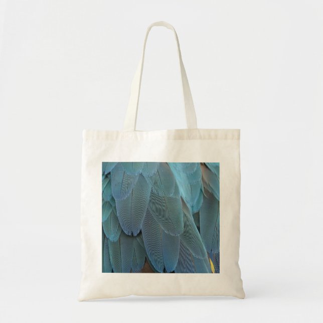 Blue Feather Tote Bag (Front)