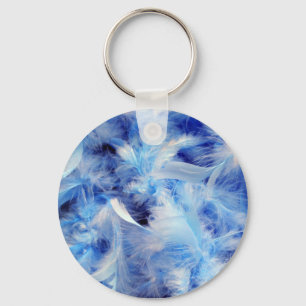 Blue Feathers Key Chain