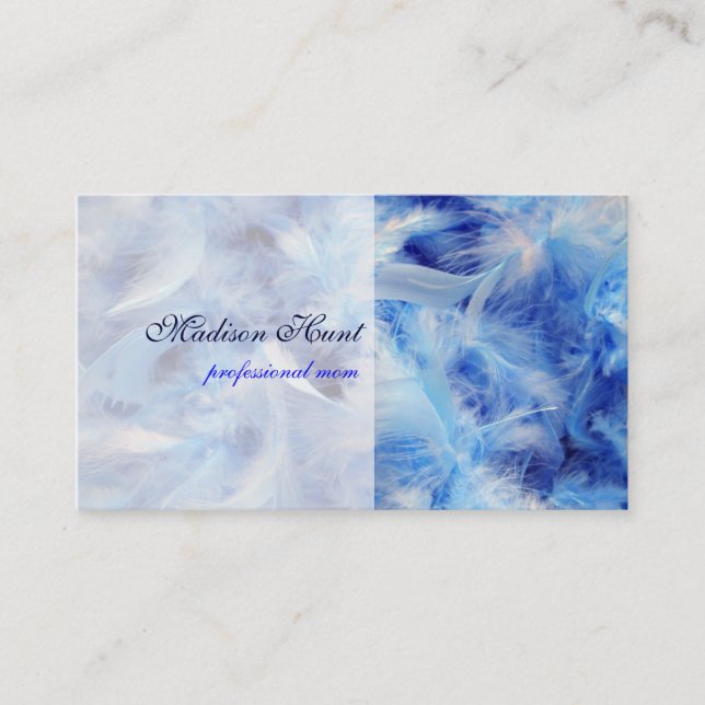 Blue Feathers Profile Card (Front)