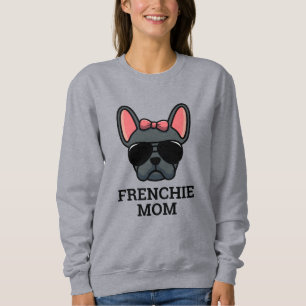 Blue Female French Bulldog Frenchie Dog Mom Sweatshirt