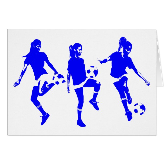 Blue Female Soccer Skills (Front Horizontal)