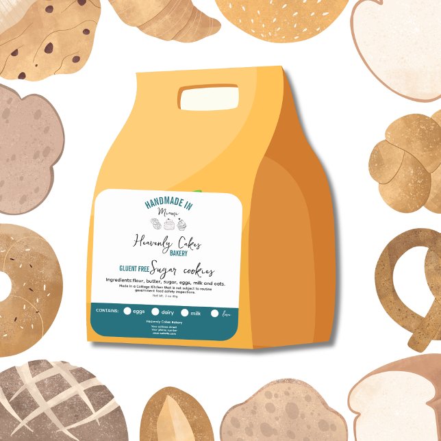 blue Feminine Chocolate Cookies Ingredients Labels (Creator Uploaded)