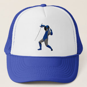Blue Fencer Trucker Hat