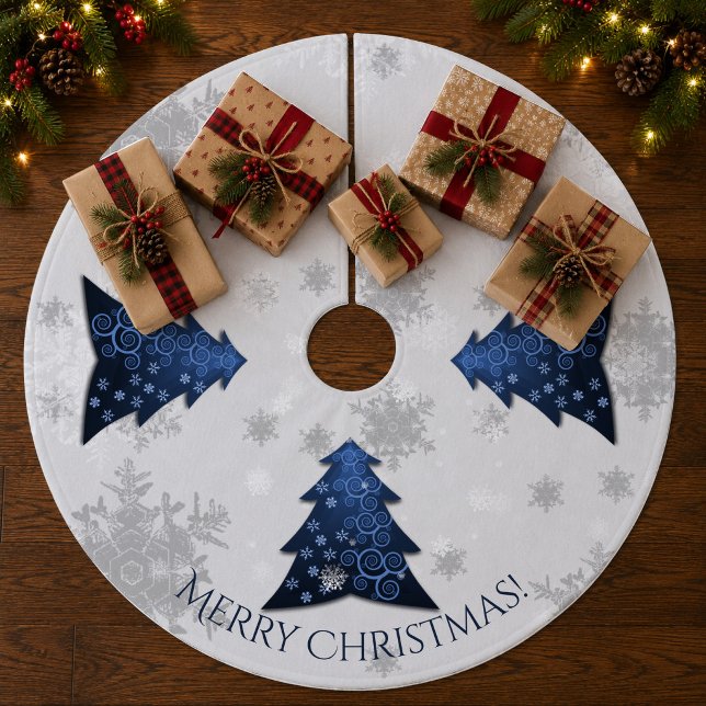 Blue Festive Christmas Tree Skirt (Blue Festive Christmas Tree Skirt)
