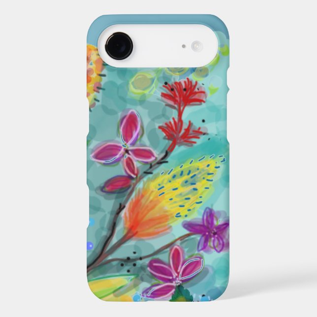 Blue field of Flowers Case-Mate iPhone Case (Back)