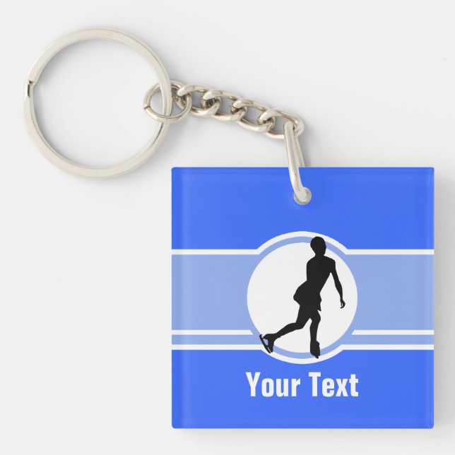 Blue Figure Skating Keychain (Front)