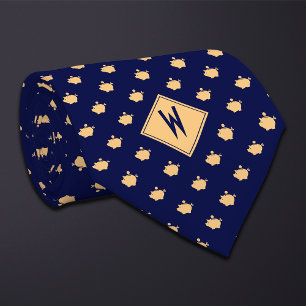 Blue Financial Advisor Piggy Bank Tie