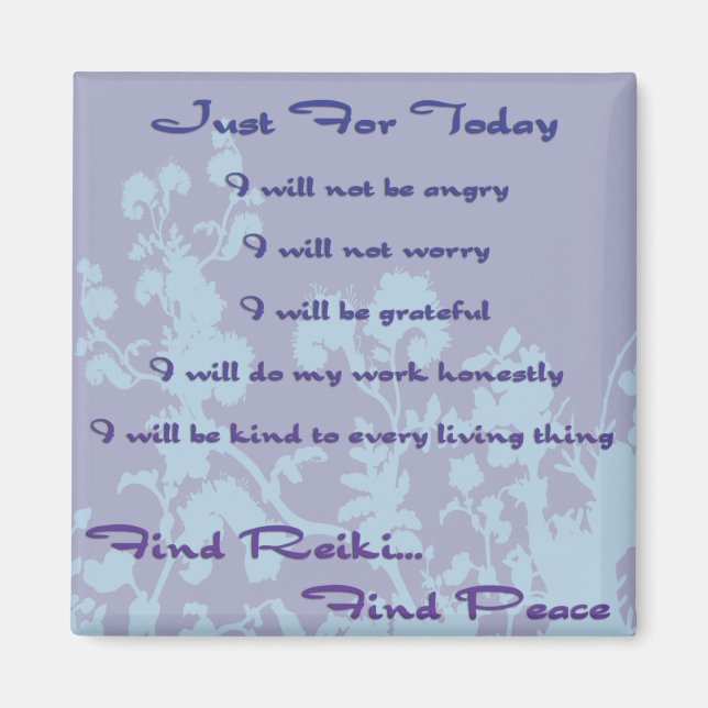 Blue Find Reiki Magnet (Front)