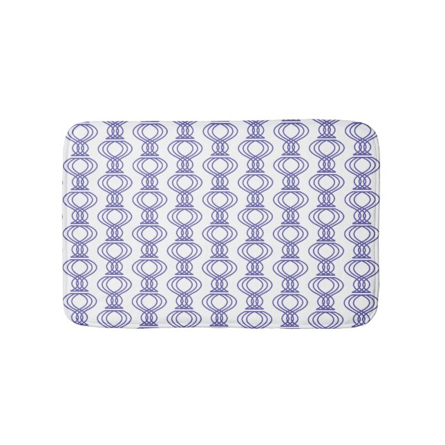 Blue Finial Pattern Bath Mat (Front)