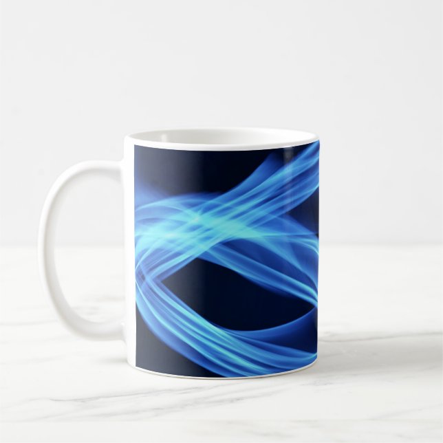 Blue fire coffee mug (Left)