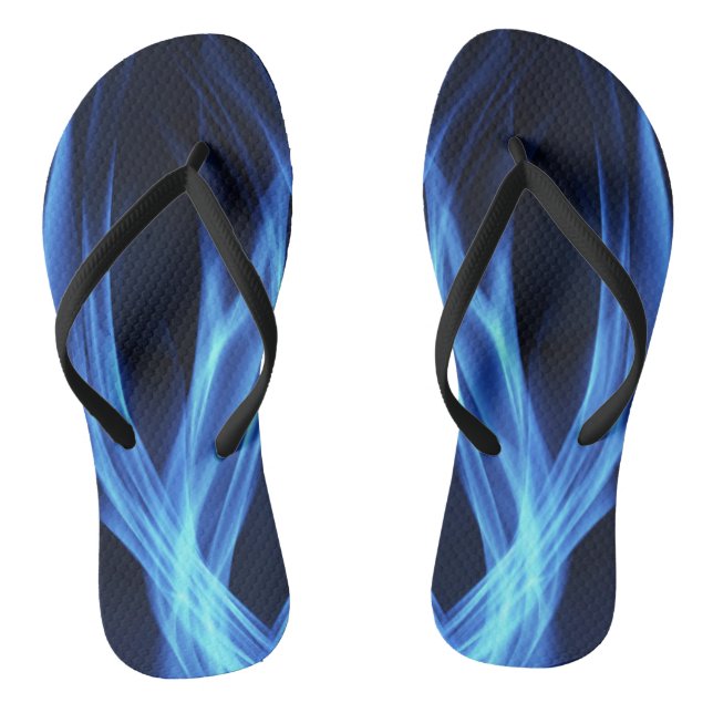 Blue Fire Flip Flops (Footbed)