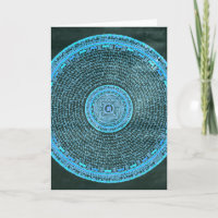 Blue Fire Tibetan Mandala Art (Turquoise & Black)