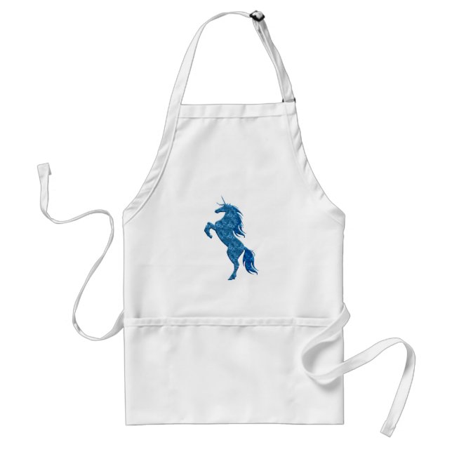 Blue Fire Unicorn Apron (Front)