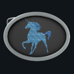 Blue Fire Unicorn Belt Buckle<br><div class="desc">A cool belt buckle is one of the most versatile fashion items out there, and brings a little magic to any outfit new or old. Belts are an easy way to freshen up a dull look, and can be your special added touch that makes your style uniquely yours. Express yourself...</div>