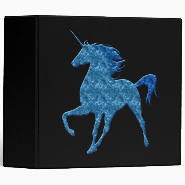 Blue Fire Unicorn Binder (Front/Spine)