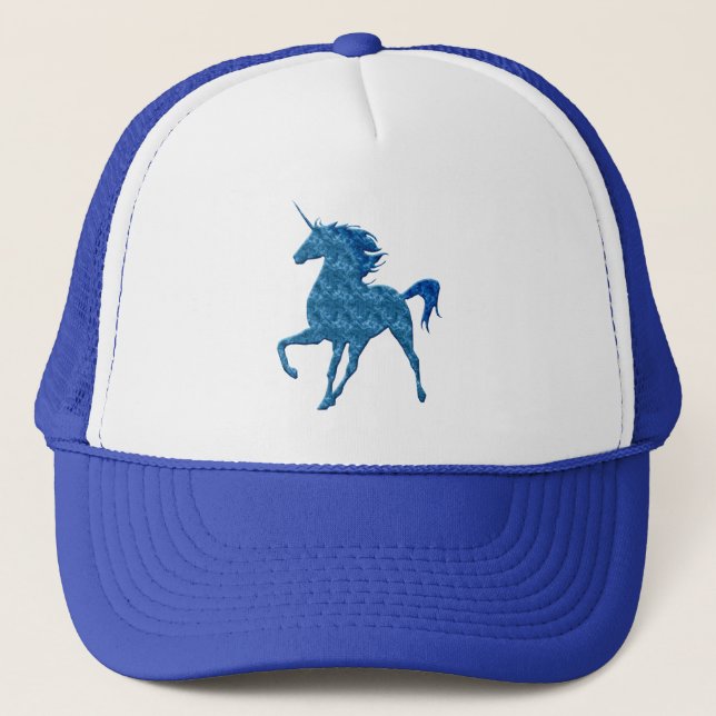 Blue Fire Unicorn Hat (Front)