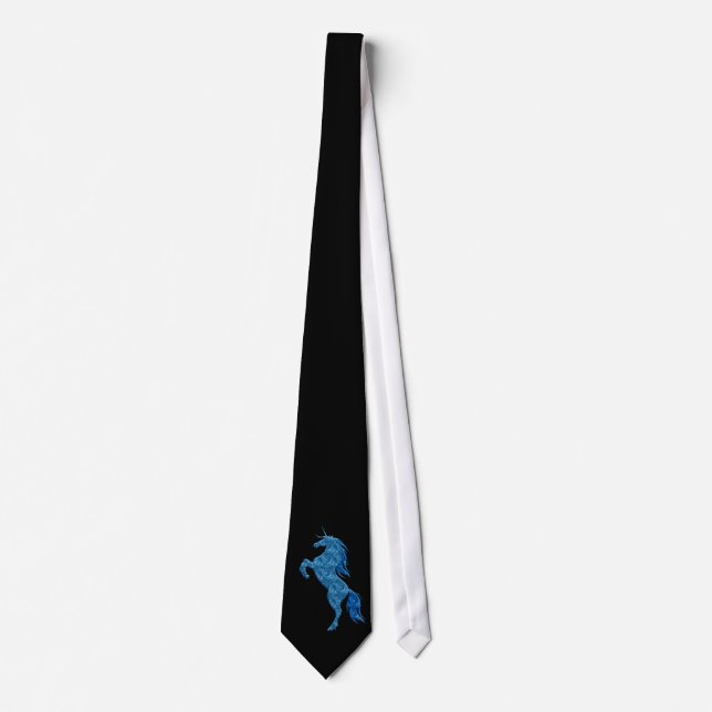 Blue Fire Unicorn Tie (Front)