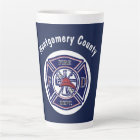 Blue Firefighter Badge Logo Personalized