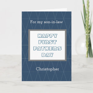 Blue First Father's Day Son in Law Card
