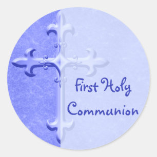 Blue First Holy Communion Sticker