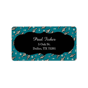 Blue Fish Address Labels