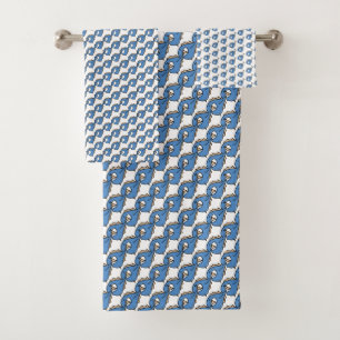 Blue Fish  Bath Towel Set