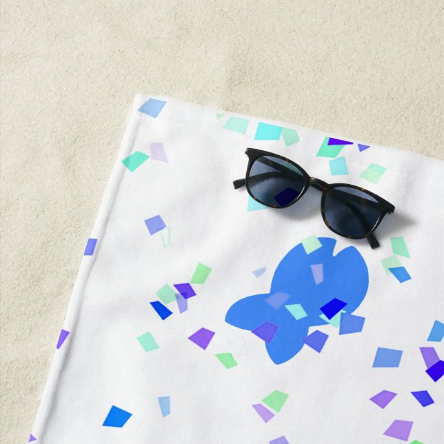 Blue Fish  Beach Towel (In Situ)