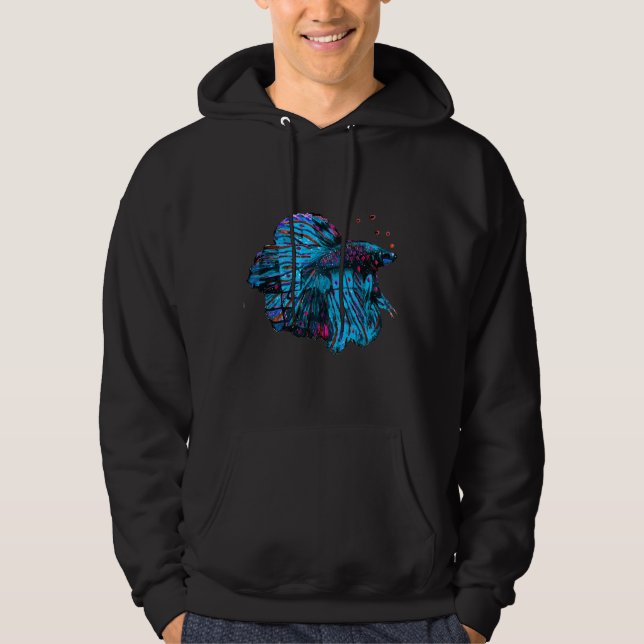 Blue Fish Blew Bubbles Hoodie (Front)