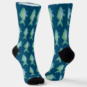 Blue Fish Dad Socks
