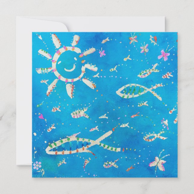'Blue Fish' Invitation (Front)