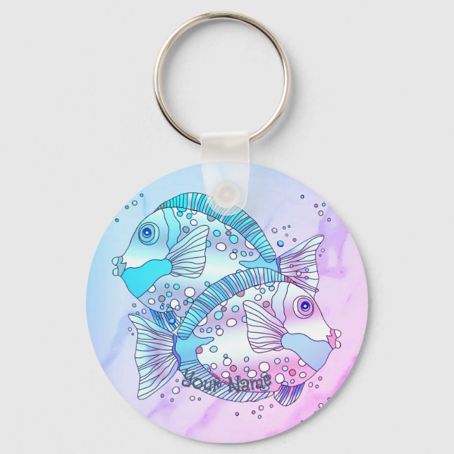 Blue Fish  Keychain (Front)