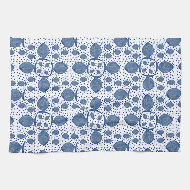 Blue Fish Kitchen Towel (Horizontal)