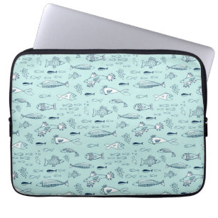 Blue Fish Laptop Sleeve