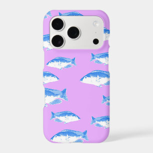 Blue fish on lilac