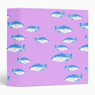 Blue fish on lilac binder