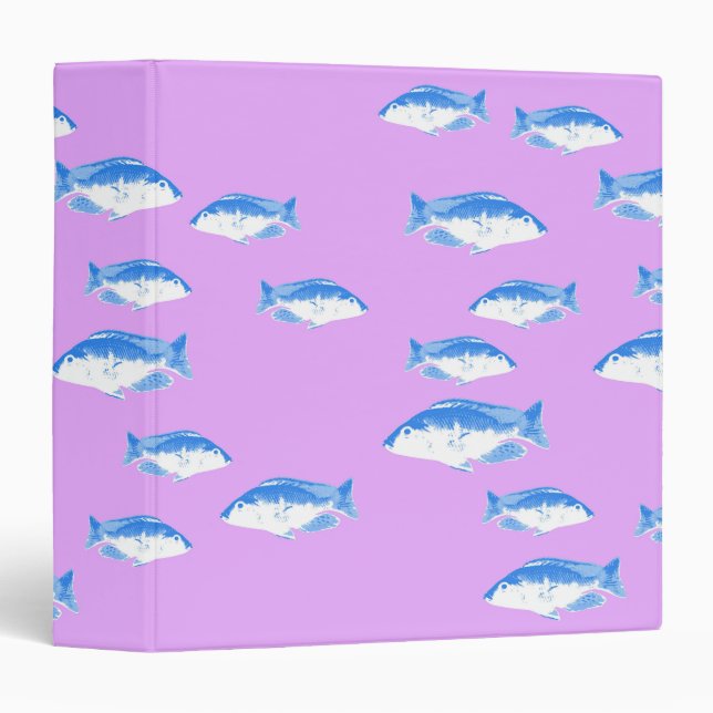 Blue fish on lilac binder (Front/Spine)