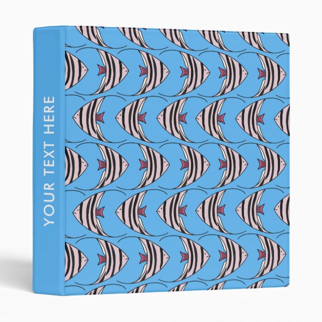 Blue fish pattern binder (Front/Spine)