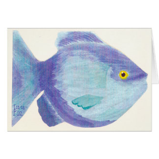 Blue Fish - Watercolor