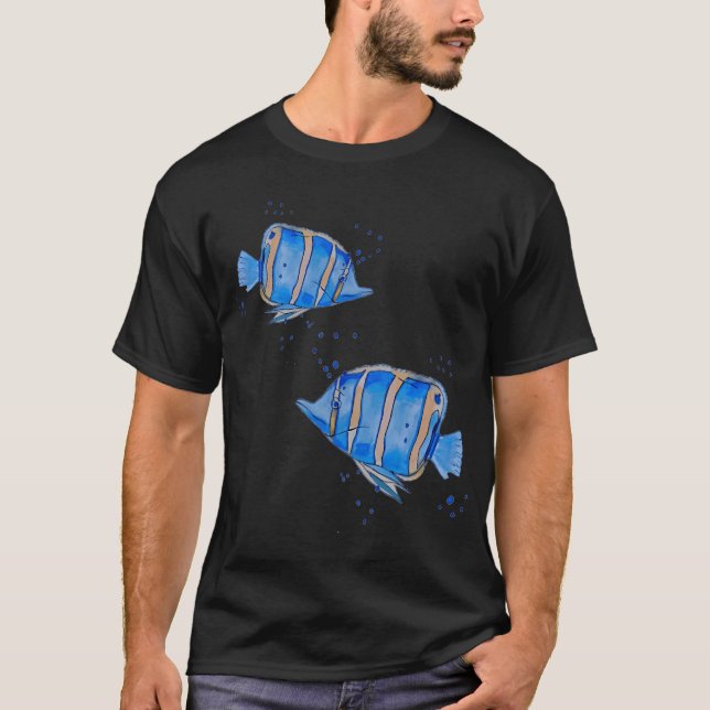 Blue fishes T-Shirt (Front)