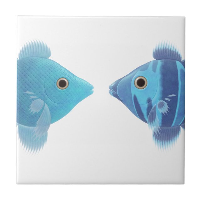 blue fishes tile (Front)