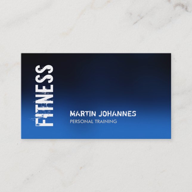 Blue Fitness Carte de visite moderne (Devant)